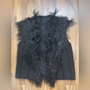 Helmut Lang lamb fur vest